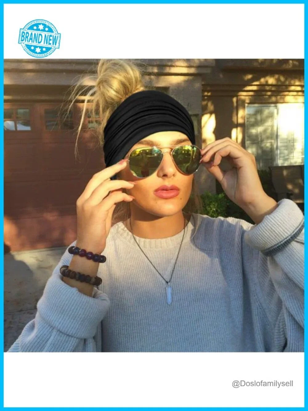 Extra Wide 7'' Anti Slip Knotted Headbands for Women Boho Stretch Hair Bands 2